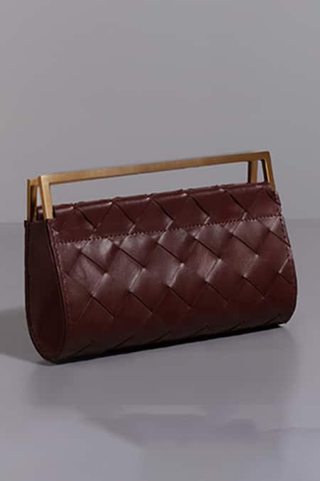 Tann-ED Woven Fold Over Clutch 
