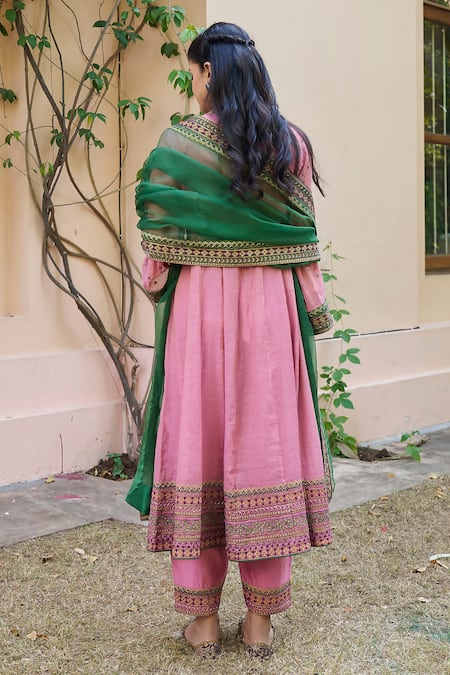 Naaz By Noor Floral Yoke Embroidered Anarkali Set 