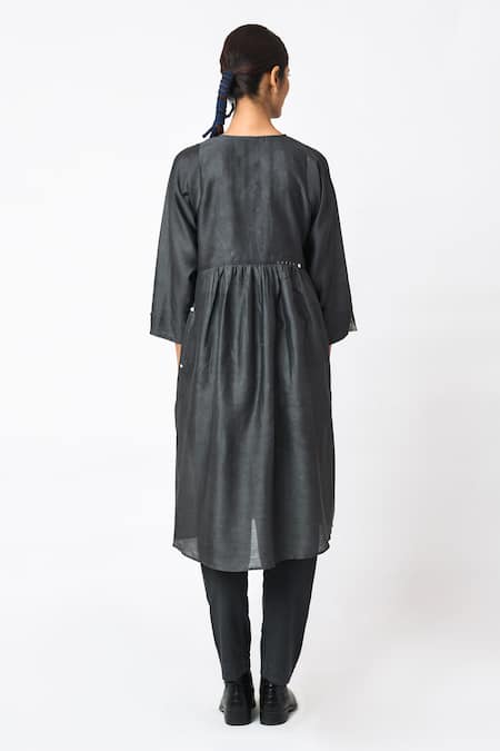 JAYATI GOENKA Americano Chanderi Silk Tunic With Trouser 