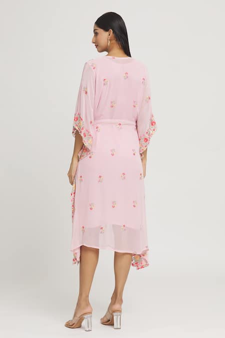 Label Lila Thread Embroidered Kaftan 