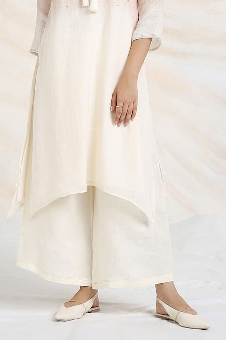 Buy Kaveri Pink 100% Linen Embellished Bloom Yoke Ombre Kurta With Palazzo Online at Aza Fashions Buy_Kaveri_Pink 100% Linen Embellished Bloom Yoke Ombre Kurta With Palazzo _Online_at_Aza_Fashions