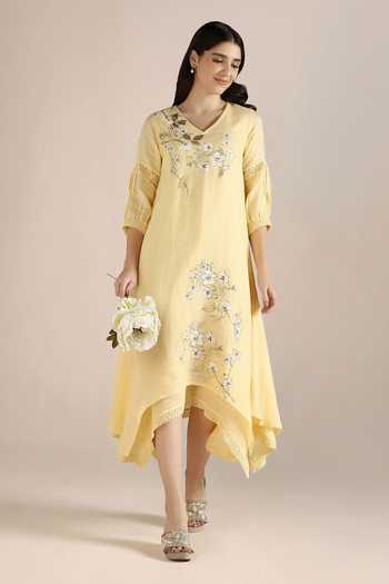 Kaveri Camelia Printed Layered Dress 