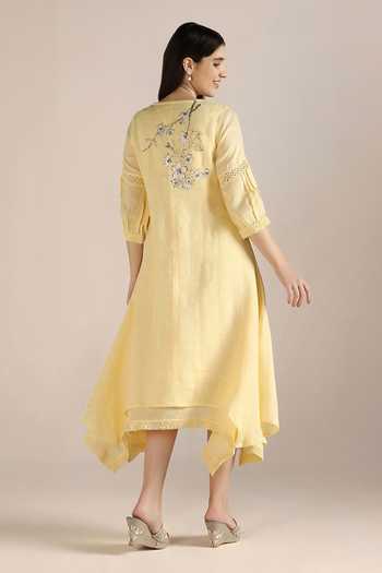 Kaveri Camelia Printed Layered Dress 