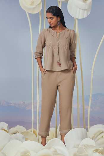 Kaveri Gathered Top & Pant Set 