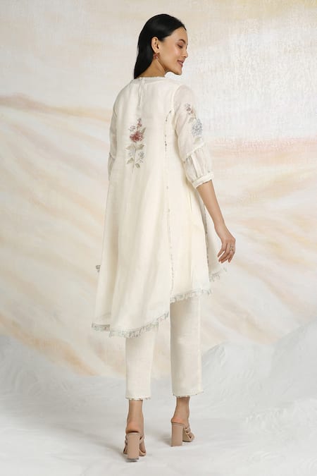Kaveri Ice Cream Cone Printed Linen Tunic 