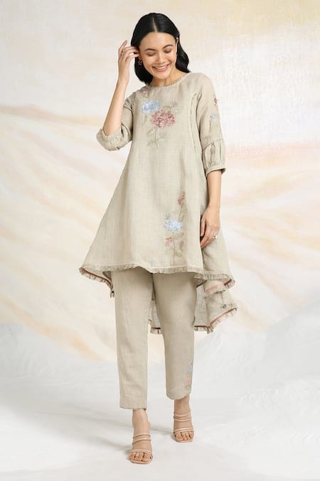 KAVERI Ice Cream Cone Linen Printed Tunic 