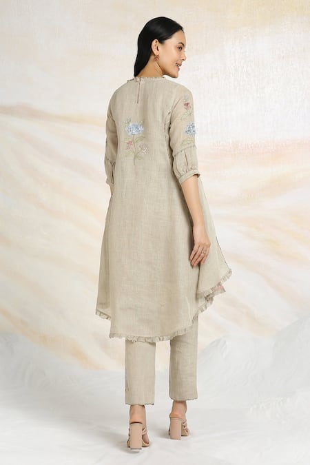 Kaveri Ice Cream Cone Linen Printed Tunic 