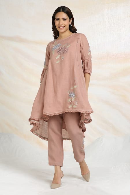 KAVERI Ice Cream Cone Linen Asymmetric Tunic 