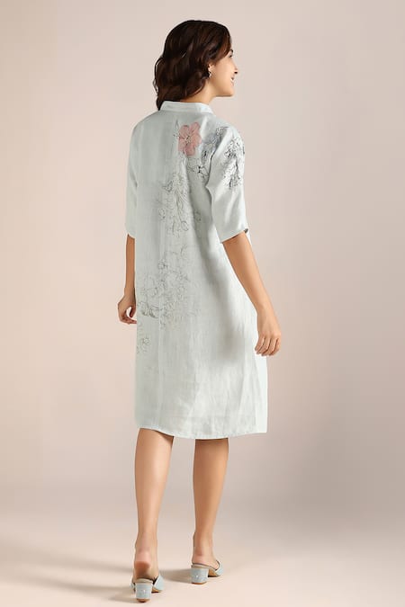 Kaveri Poppy Jane Floral Embroidered Dress 