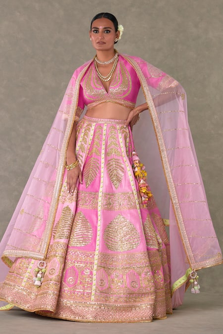 Masaba Barfi Paan Patti Embroidered Bridal Lehenga Set 