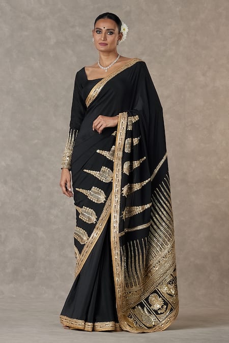 Masaba Son Patti Embellished Saree With Unstitched Blouse Piece 