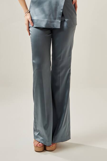 Shop One Knot One By Ashna Grey Satin Sequins Asymmetric One Shoulder Top With Pant Online at Aza Fashions Shop_One Knot One By Ashna_Grey Satin Sequins Asymmetric One Shoulder Top With Pant_Online_at_Aza_Fashions