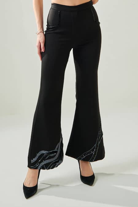 Shop One Knot One By Ashna Silver Satin, Lycra, Crepe Cut Work Neckline Embellished Corset And Pant Set Online at Aza Fashions Shop_One Knot One By Ashna_Silver Satin, Lycra, Crepe Cut Work Neckline Embellished Corset And Pant Set _Online_at_Aza_Fashions