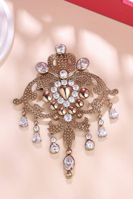 Cosa Nostraa Victorian Vogue Carved Brooch 