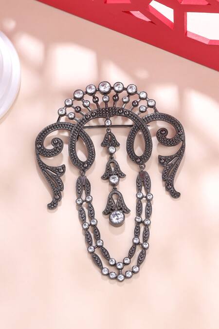 Cosa Nostraa Victorian Tales Stone Studded Brooch 