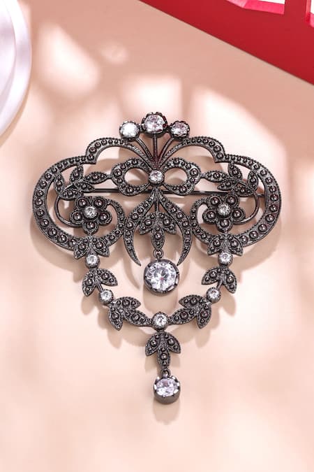 Cosa Nostraa Natural Novelty Carved Brooch 