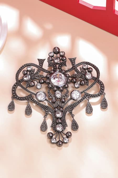Cosa Nostraa Grace Of Garden Embellished Brooch 