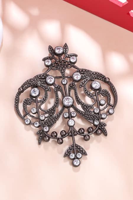 Cosa Nostraa Ornate Aura Embellished Brooch 