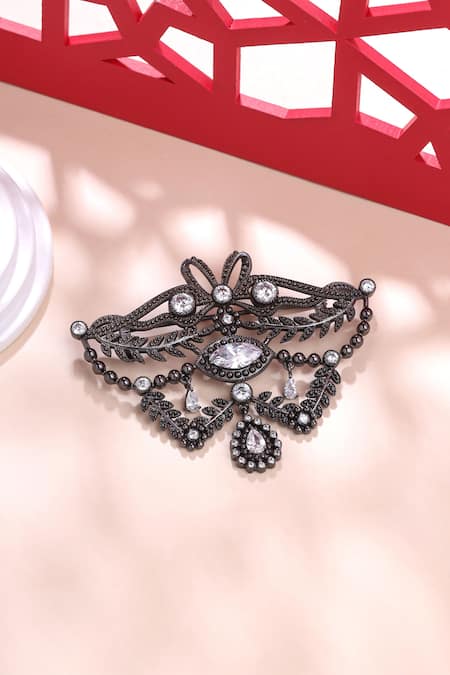 Cosa Nostraa Fleur Muse Embellished Brooch 