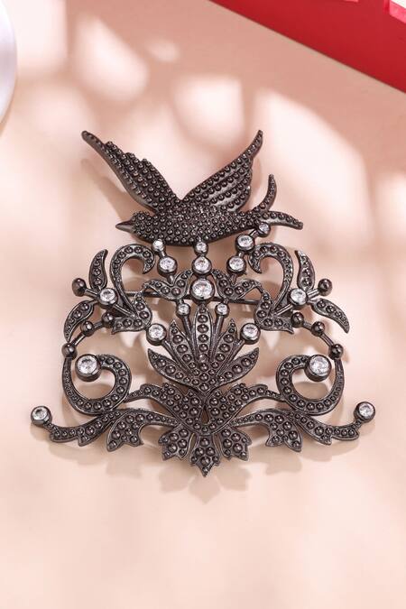 Cosa Nostraa Flora & Flight Embellished Brooch 