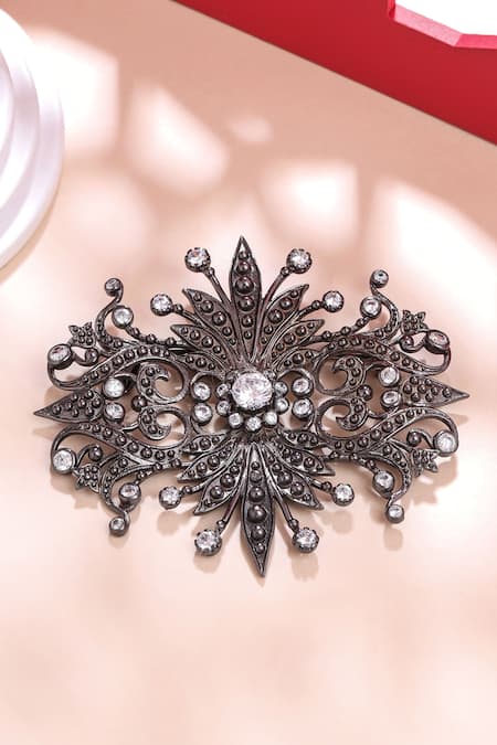 Cosa Nostraa Rustic Reflection Embellished Brooch 