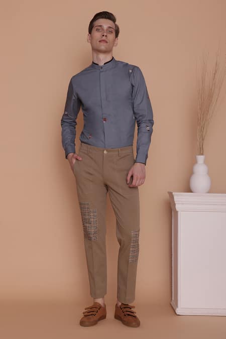 Lacquer Embassy Jacrone Gingham Patch Work Trouser 