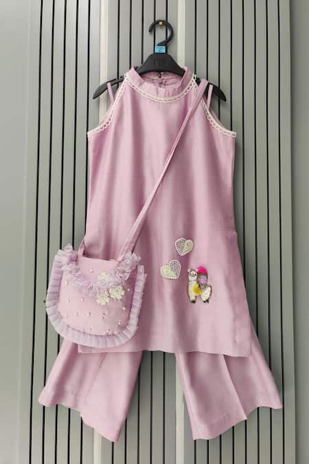 House Of Tushaom Lama Placement Embroidered Kurta & Pant Set 