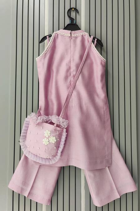 House Of Tushaom Lama Placement Embroidered Kurta & Pant Set 