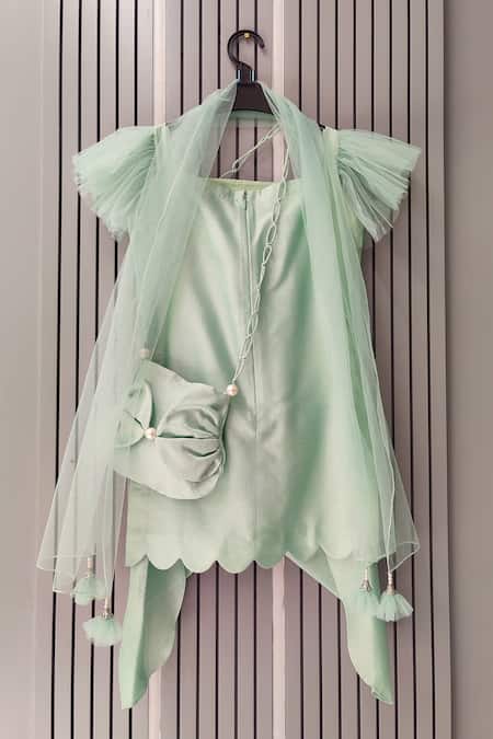 House Of Tushaom Placement Flamingo Embroidered Kurta Set 