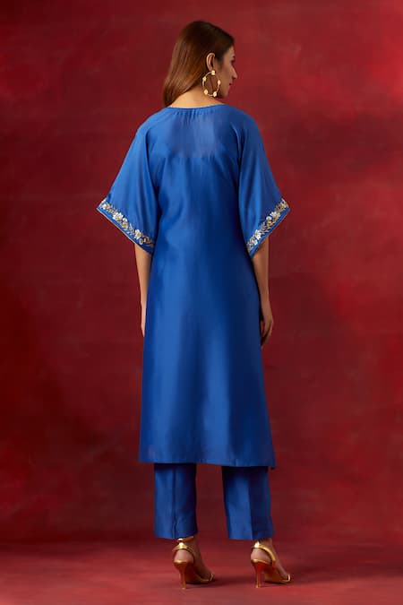 Anantaa By Roohi Embroidered Yoke Kaftan Pant Set 