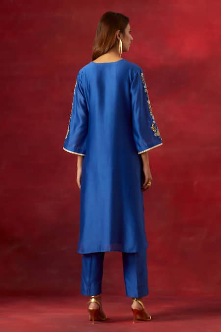 Anantaa By Roohi Embroidered Yoke Kurta & Pant Set 