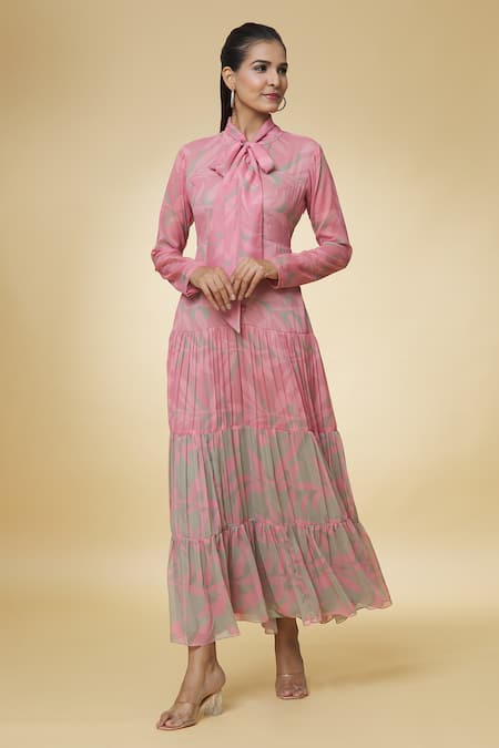 Samyukta Singhania Blushing Botanicals Pattern Dress 