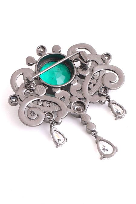 Buy_Cosa Nostraa_Grey Crystals Ethnic Magic Brooch 