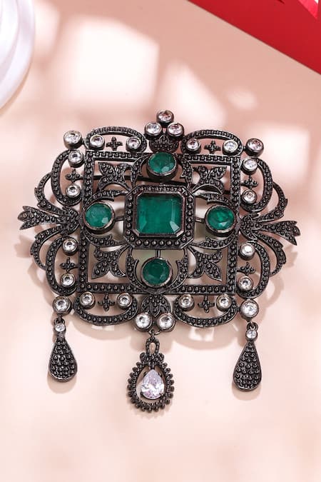 Cosa Nostraa Royal Rustic Florin Studded Brooch 