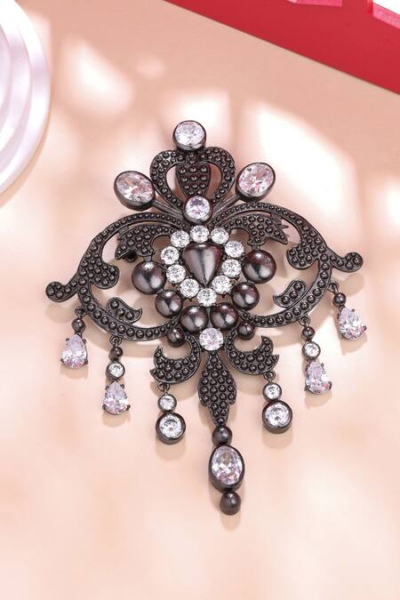 Cosa Nostraa Victorian Studded Vogue Brooch 