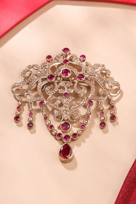 Cosa Nostraa Studded Glitz Brooch 