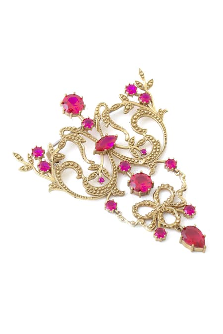 Cosa Nostraa Vintage Embellished Victorian Brooch 