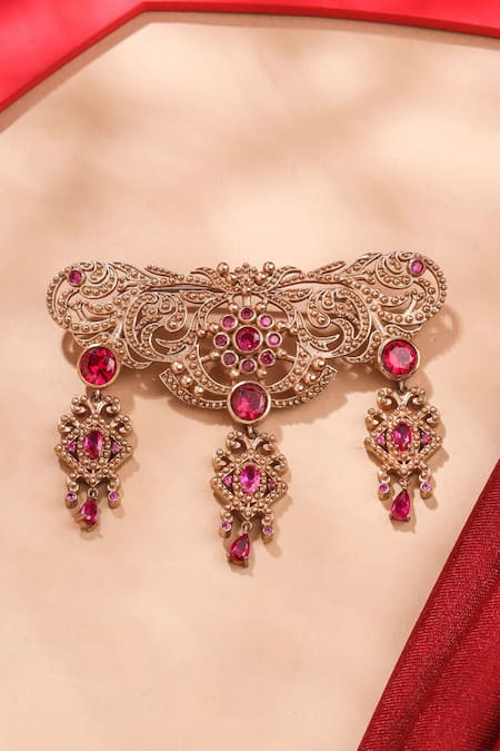 Cosa Nostraa Studded Tassel Symphony Brooch 