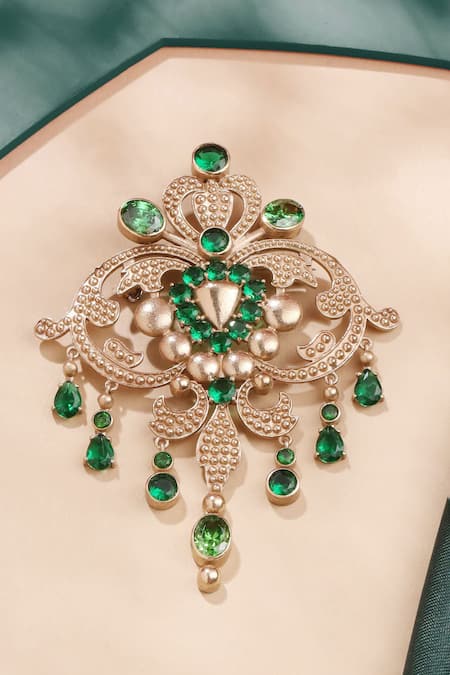 Cosa Nostraa Victorian Vogue Embellished Brooch 