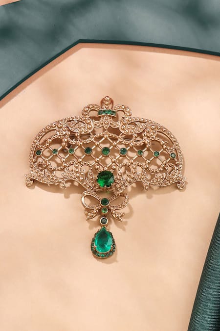 Cosa Nostraa Bow & Beauty Embellished Brooch 