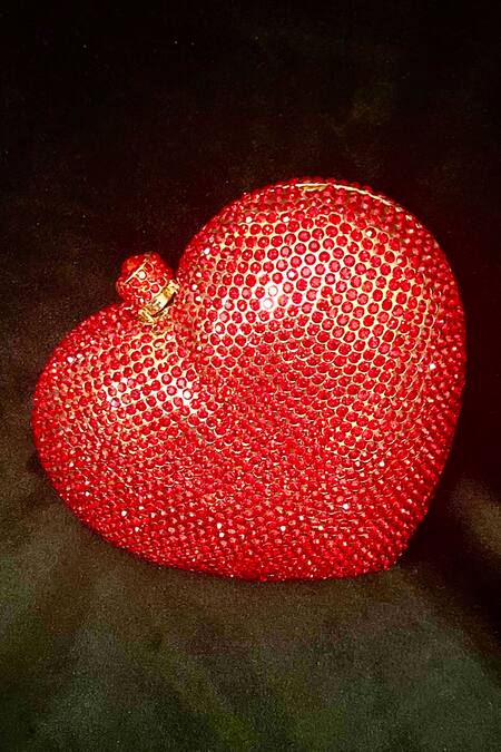 Buy House Of Bling Red Crystals Fratelli Embellished Bag Online at Aza Fashions Buy_House Of Bling_Red Crystals Fratelli Embellished Bag_Online_at_Aza_Fashions