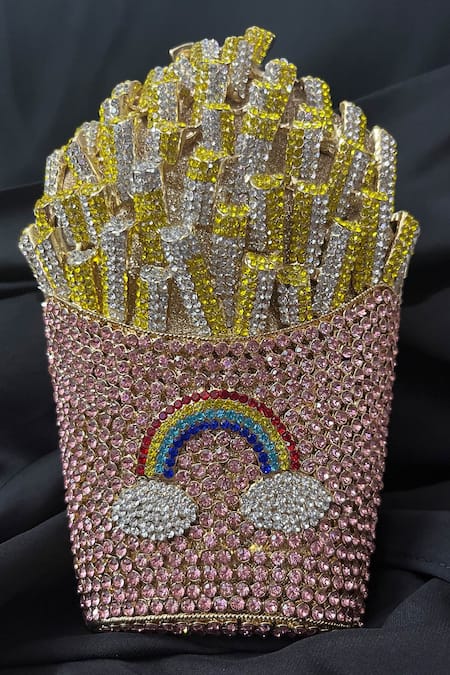 House Of Bling Fries Crystal Embellished Bag 