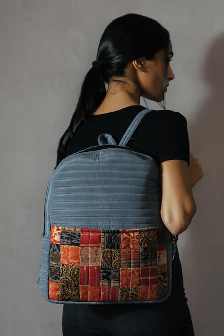 Riti Preloved Saree Patchwork Backpack 