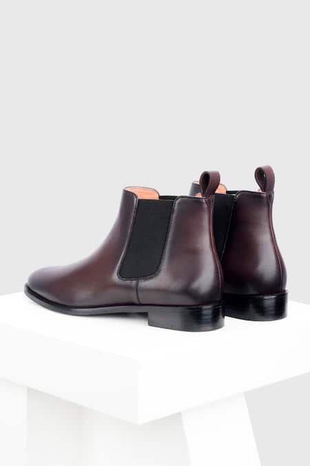 Oroh_Brown Alba Chelsea Leather Boots _Online_at_Aza_Fashions