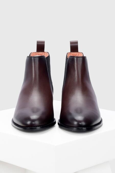 Buy_Oroh_Brown Alba Chelsea Leather Boots _Online_at_Aza_Fashions