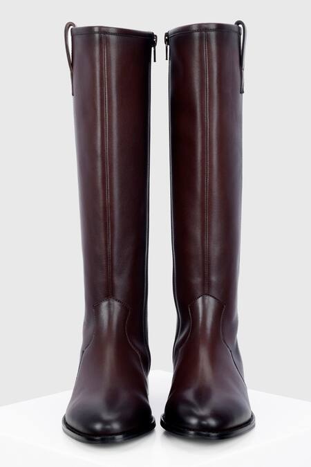 Buy_Oroh_Brown Asturias Long Leather Boots _Online_at_Aza_Fashions