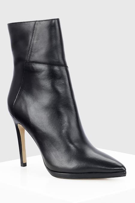 Buy Black Patent Heeled Ankle Boot 6 | Boots | Tu