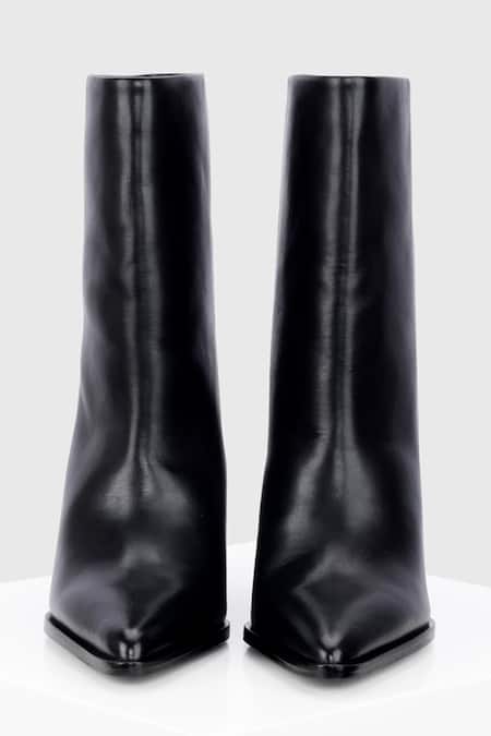 Shop_Oroh_Black Cuna Wedges Ankle Boots _Online_at_Aza_Fashions