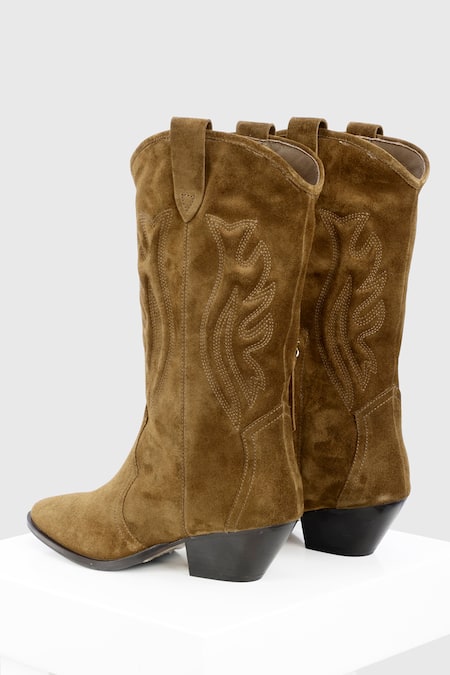 Buy_Oroh_Brown Aurelia Cowboy Boots _Online_at_Aza_Fashions