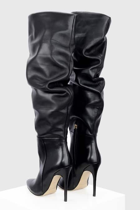Buy_Oroh_Black Abril High Heel Long Boots _Online_at_Aza_Fashions
